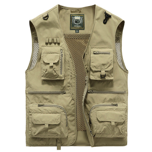 Alba | Multi-Pocket Summer Vest with Zipper Closures