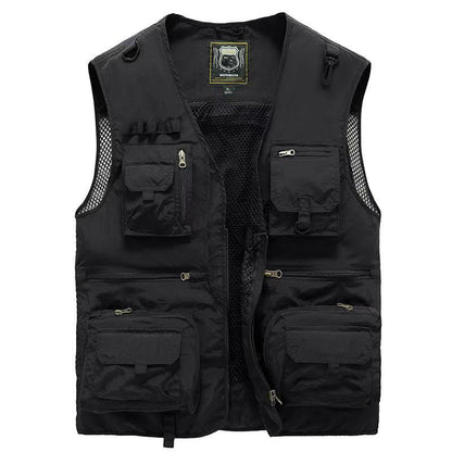 Alba | Multi-Pocket Summer Vest with Zipper Closures